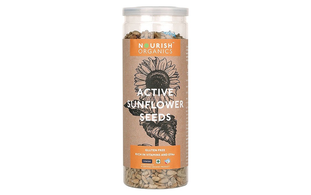 Nourish Organics Active Sunflower Seeds    Plastic Jar  150 grams